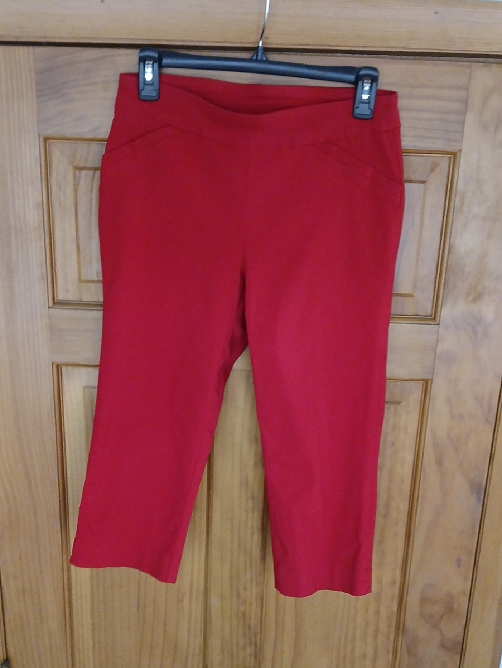 Briggs New York Red Capri Ponte Pants
